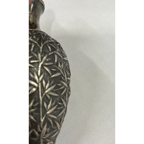 96 - Small Antique silver Chinese vase Chinese silver silver hallmarks measures height 9.3cm weight 55g p... 