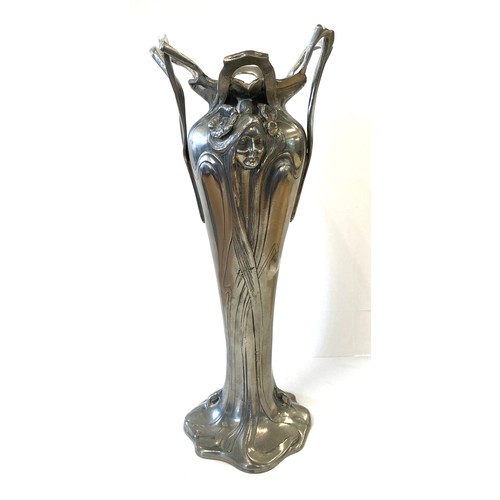 3 - A E Williams Birmingham Pewter art Nouveou vase, approximate weight 680g 212 x 114 x 75mm (height x ... 