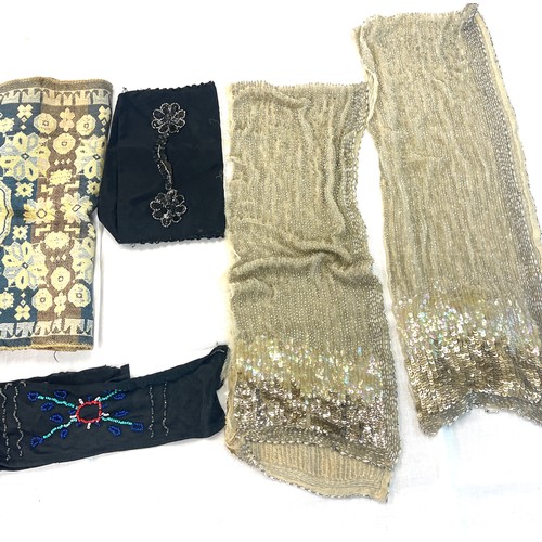 64 - Selection of ladies sequinned scarfs and vintage purses