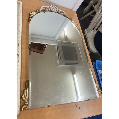 27 - 2 framed retro mirrors