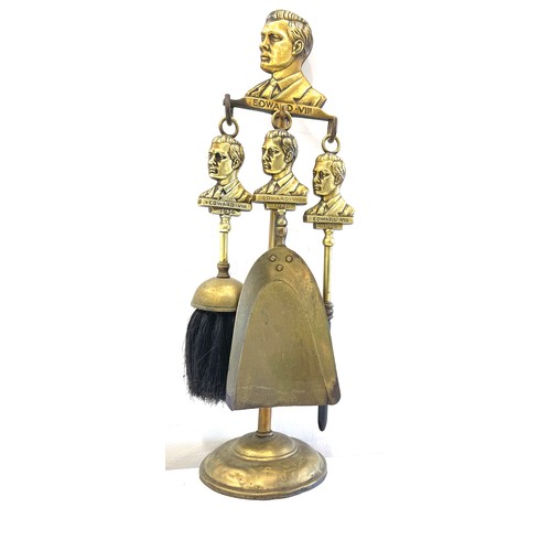 86 - Brass companion set, depicting Edward VIII 1936