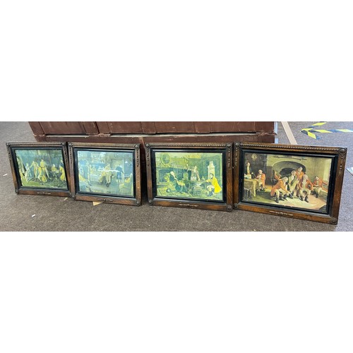 88 - 4 Large oak framed paintings, measures approx 23