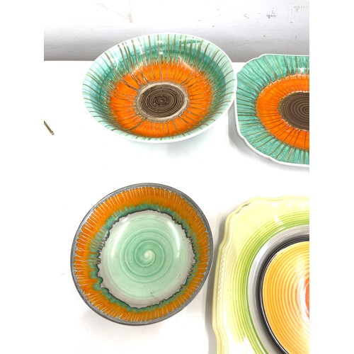 35 - Selection of Shelly Harmony ware includes cake plate, water cress dish and plate, bowl and 2 J Fryer... 