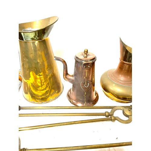 90 - Selection vintage brass and copper ware