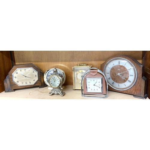 72 - Selection of various mantle clocks to include Smiths etc