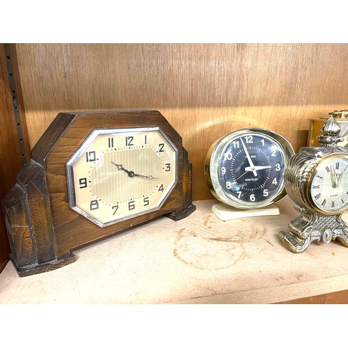 72 - Selection of various mantle clocks to include Smiths etc