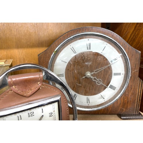 72 - Selection of various mantle clocks to include Smiths etc