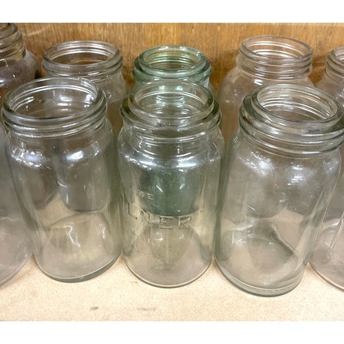 86 - Large selection of vintage glass Forsters and Kilner jars