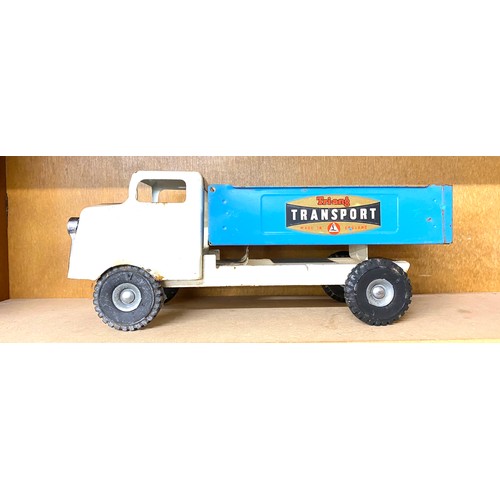 98 - Metal vintage Triang truck with canopy, Triang transport