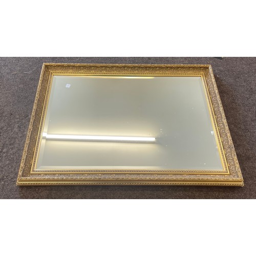 97 - Large gilt framed mirror, approximate measurements: Height 25 inches, Width 34 inches