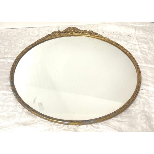 88 - Metal framed vintage ornate mirror, approximate measurements: Height: 18 inches diameter