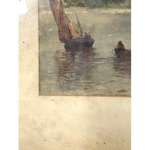 59 - Antique framed watercolour, frame approximate measurements: 24 inches by 21 inches