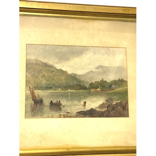 59 - Antique framed watercolour, frame approximate measurements: 24 inches by 21 inches