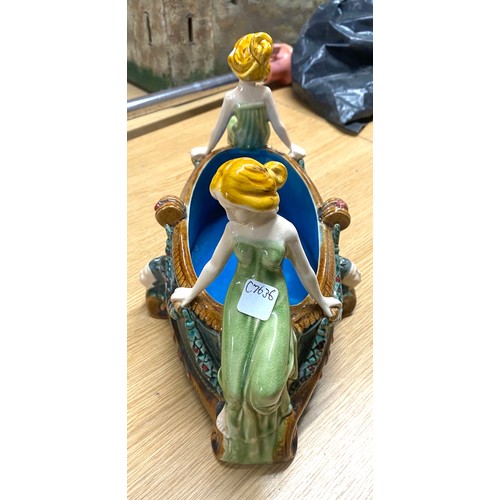 84 - Vintage table ornament depicting two ladies