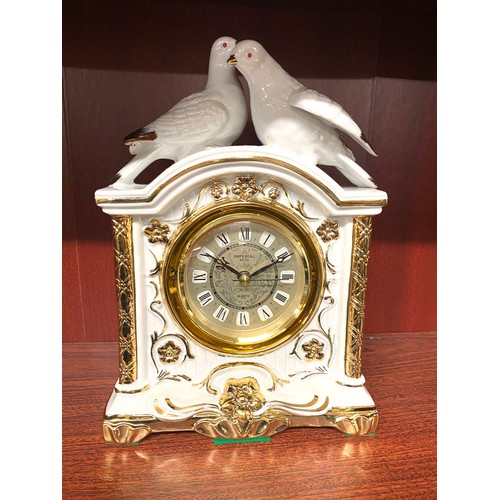 47 - Imperial Seto porcelain mantle clock