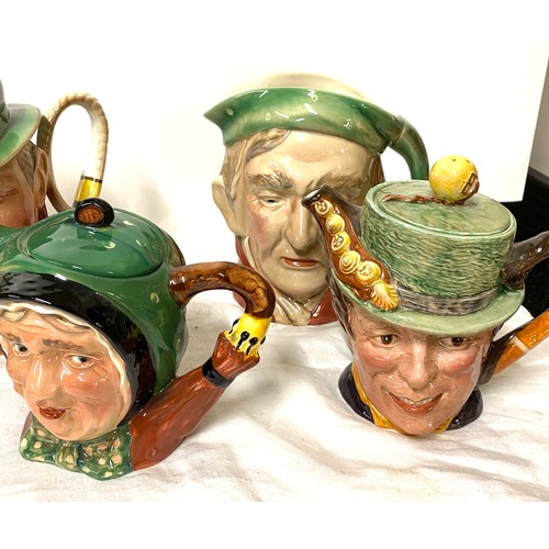 58 - 3 Beswick toby jugs and 3 Beswick tea pots, all in overall good condition