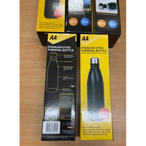 66 - 5 Brand new in box stainless steel thermal bottles