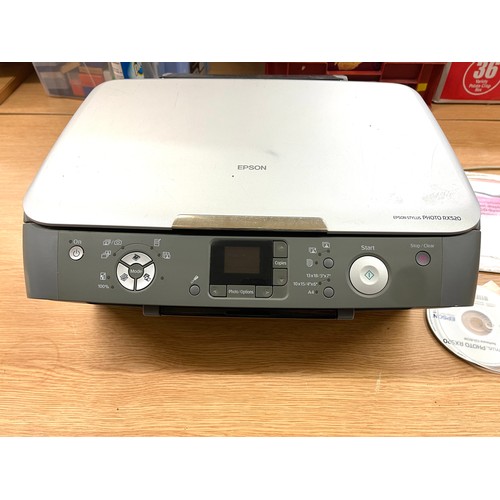 158 - Epson stylus photo RX520 printer, with lead, paperwork, untested