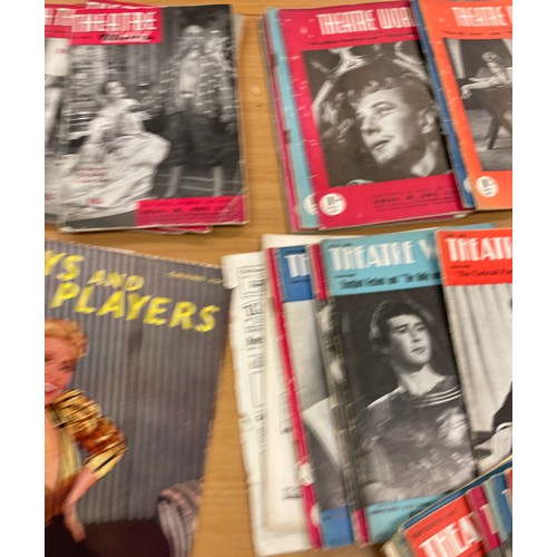 157 - Large selection of vintage theatre world magazines, plays and players etc