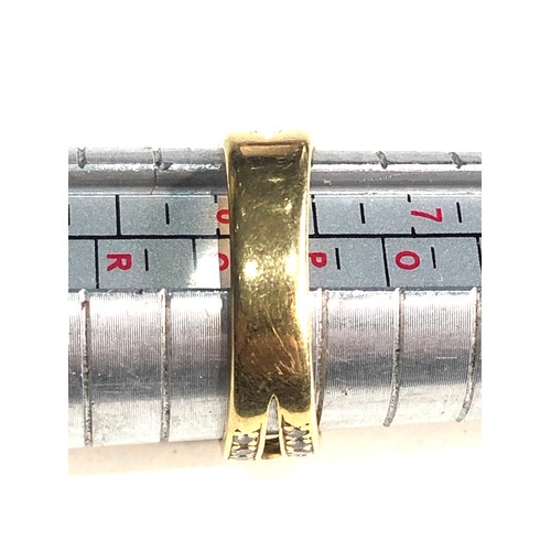 81 - 18ct gold diamond band ring weight 4.5g
