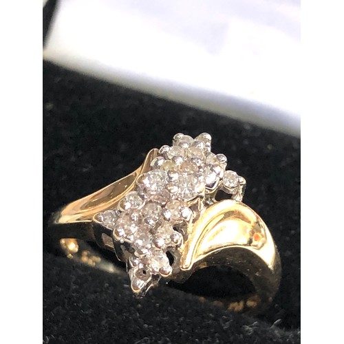 102 - 14ct gold diamond ring 0.25ct diamonds weight 4.2g