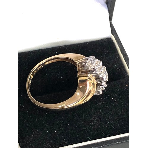 102 - 14ct gold diamond ring 0.25ct diamonds weight 4.2g