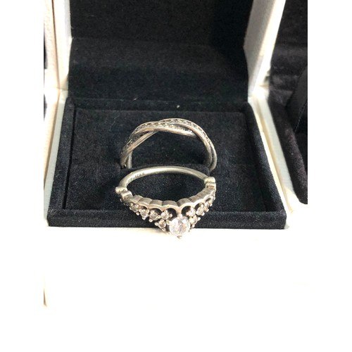 396 - 5 pandora silver rings