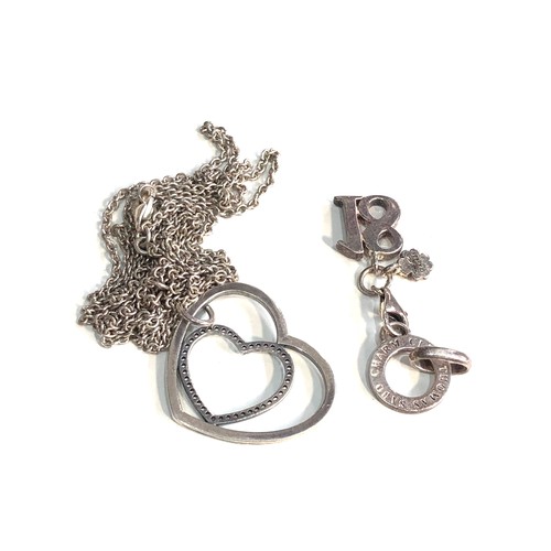 402 - selection of silver jewellery etc includes tiffany small silver scent bottle and filler clogau heart... 