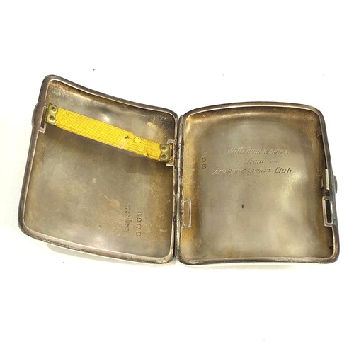 17 - Silver cigarette case weight 70g age related wear marks and dents