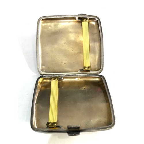 52 - Silver cigarette case weight 85g age related wear marks dents