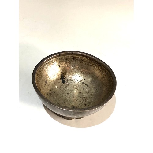 57 - Silver sugar bowl measures approx 9.5m dia height 4.5cm weight 110g age related marks and wear