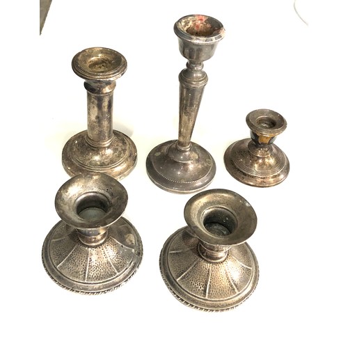 3 - Selection of silver candlesticks weighted bases