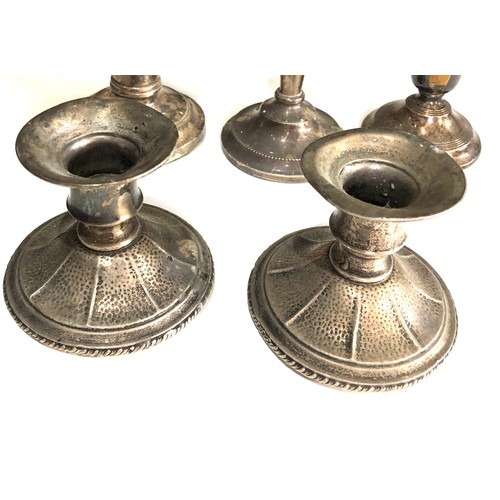 3 - Selection of silver candlesticks weighted bases