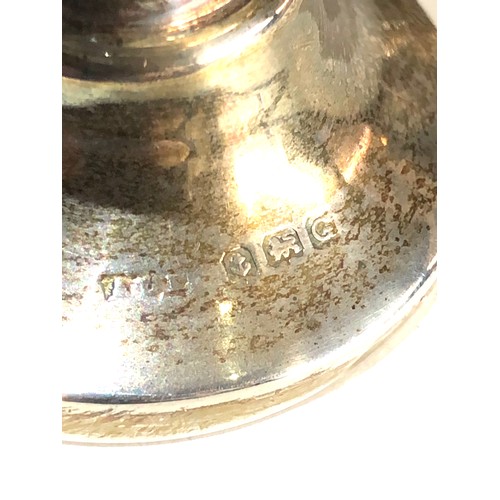 10 - Silver salt and peppers measure approx 9.7cm tall total silver weight 120g