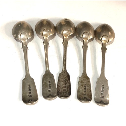 62 - 5 antique silver tea spoons weight 100g