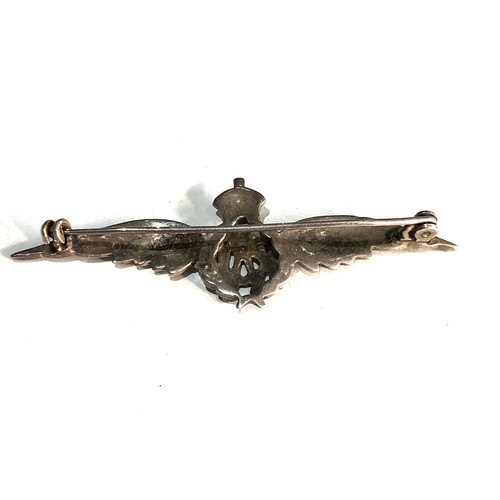 409 - Charles horner R.A.F ring and ww2 silver R.A.F brooch