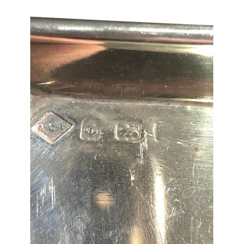 75A - Antique silver pin tray birmingham silver hallmarks worn measures approx 13cm by 8.6cm weight 120g