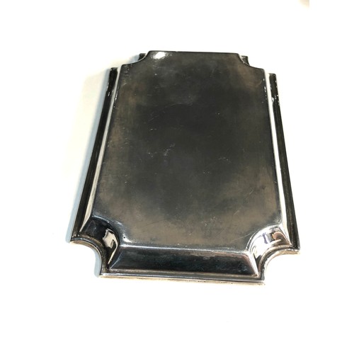 75A - Antique silver pin tray birmingham silver hallmarks worn measures approx 13cm by 8.6cm weight 120g