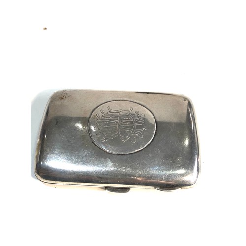 19 - Silver cigarette case weight 88g