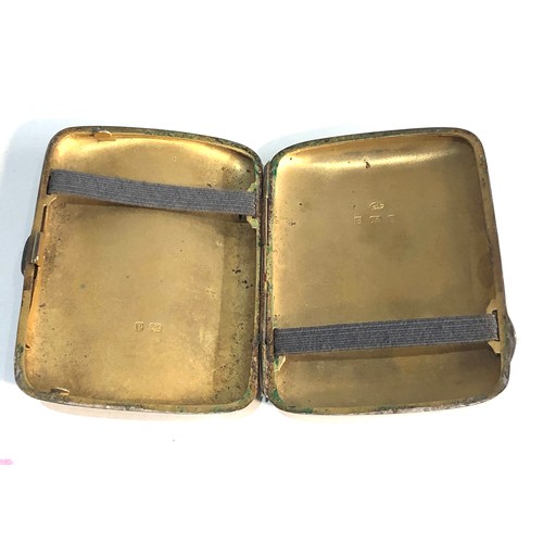 19 - Silver cigarette case weight 88g