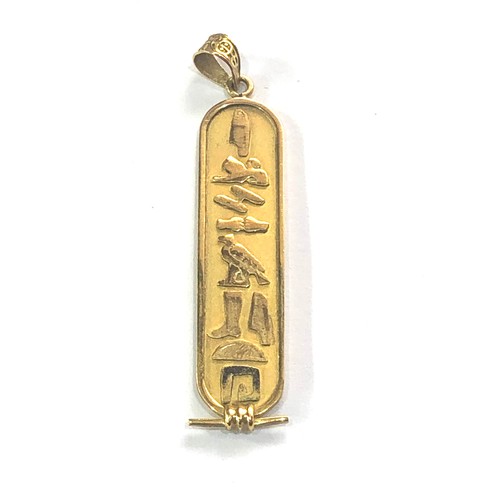 376 - 14ct gold Egyptian pendant weight 2.3g