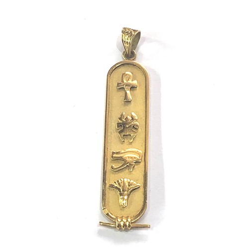 376 - 14ct gold Egyptian pendant weight 2.3g