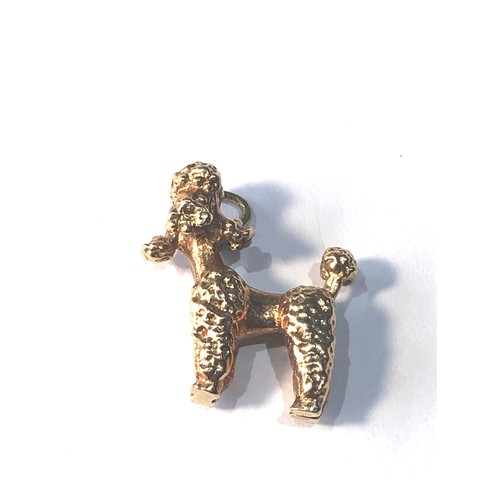 387 - Heavy 9ct gold poodle charm 4.5g