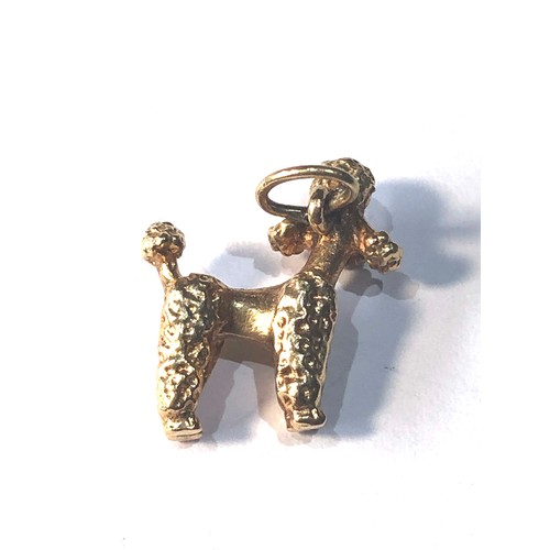 387 - Heavy 9ct gold poodle charm 4.5g