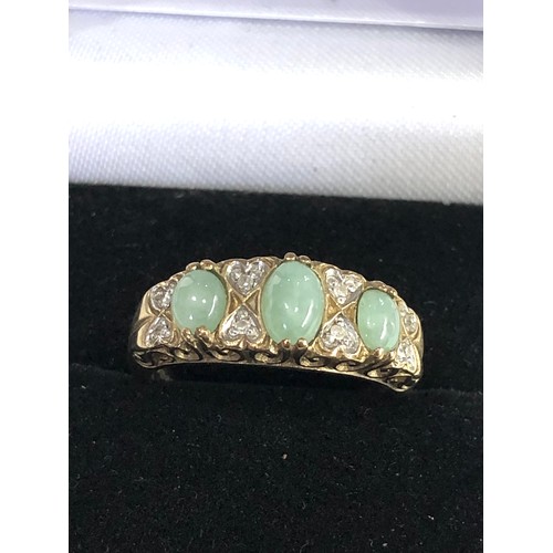 383 - 9ct gold diamond and stone set ring weight 3.8g