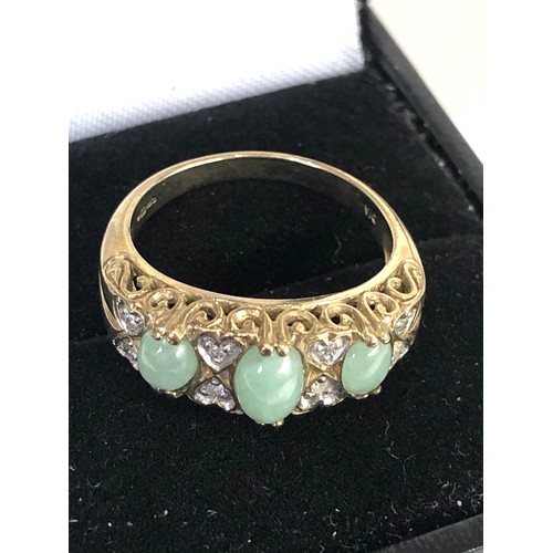 383 - 9ct gold diamond and stone set ring weight 3.8g