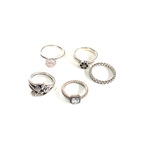 405 - 5 silver pandora rings