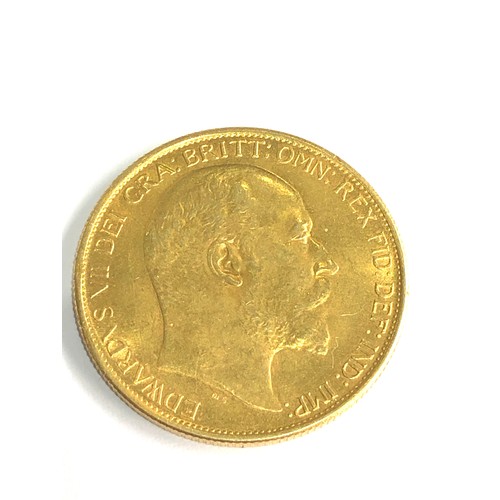 436 - Edward V11 gold £2 two Pound coin