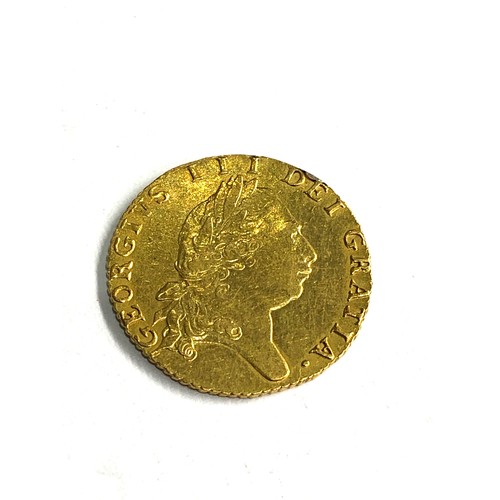 444 - George 111 1797  gold half guinea engraved as shown filled holed