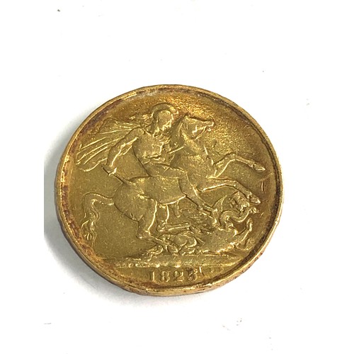 412 - George 1V 1823 gold two pound coin